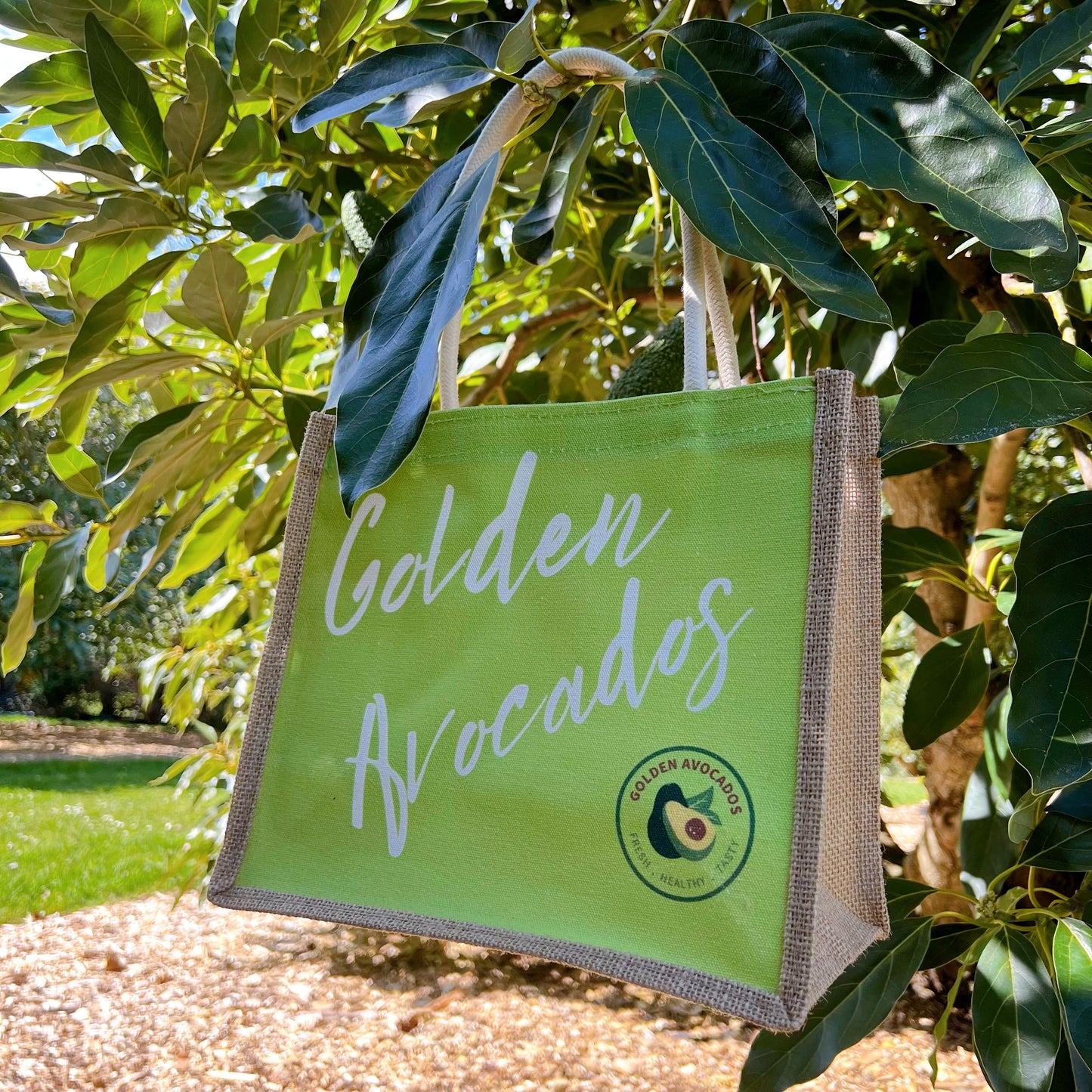 Golden Avocados Tote Bag